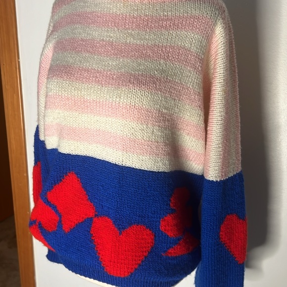 Handmade 80’s sweater hearts valentines day - Picture 2 of 7